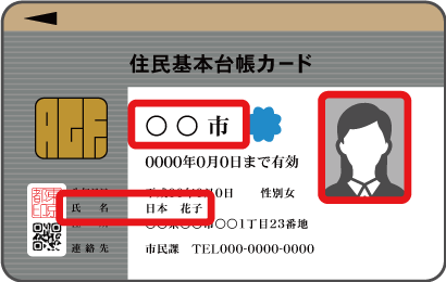 住民基本台帳カード(顔写真付)